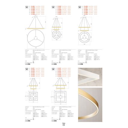 Redo 01-2835 - Himmennettävä LED-seinävalaisin FEBE LED/24W/230V kulta