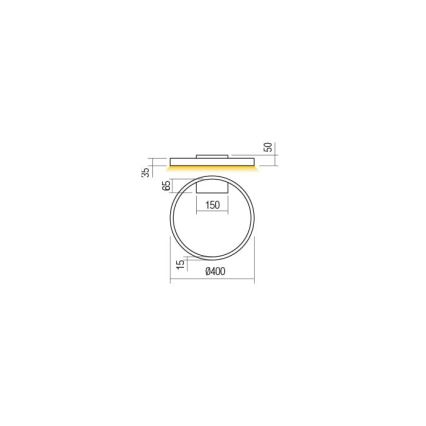 Redo 01-2835 - Himmennettävä LED-seinävalaisin FEBE LED/24W/230V kulta