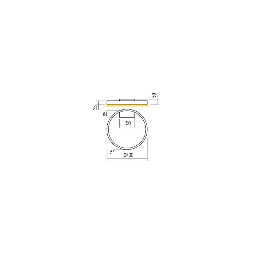 Redo 01-2835 - Himmennettävä LED-seinävalaisin FEBE LED/24W/230V kulta
