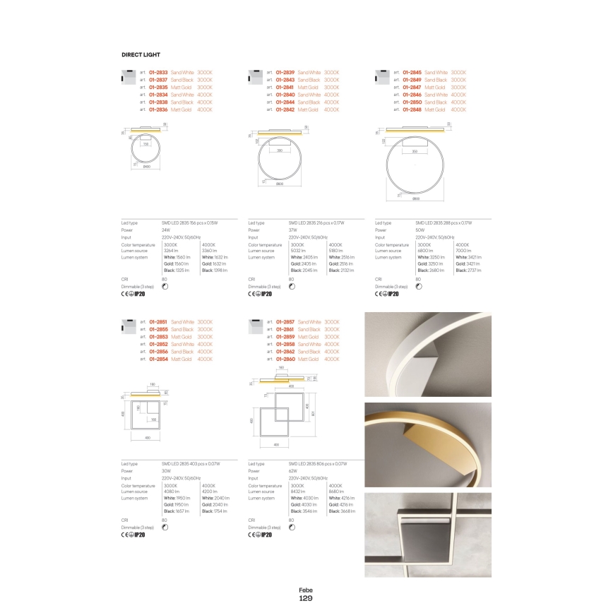 Redo 01-2837 - Himmennettävä LED-seinävalaisin FEBE LED/24W/230V musta