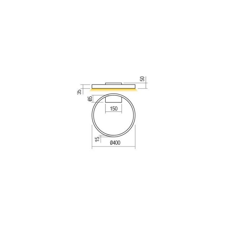 Redo 01-2837 - Himmennettävä LED-seinävalaisin FEBE LED/24W/230V musta