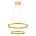Redo 01-2889 - Himmennettävä LED-kattokruunu johdossa FEBE LED/62W/230V kulta