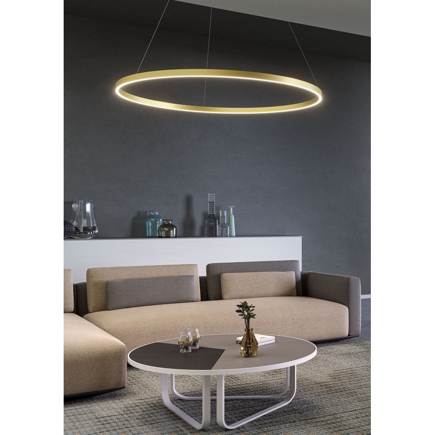 Redo 01-2889 - Himmennettävä LED-kattokruunu johdossa FEBE LED/62W/230V kulta
