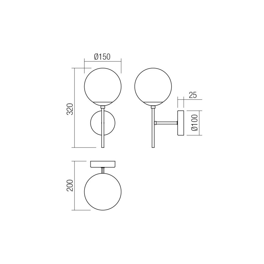 Redo 01-2942 - Seinävalaisin MUNDI 1xE14/28W/230V kupari