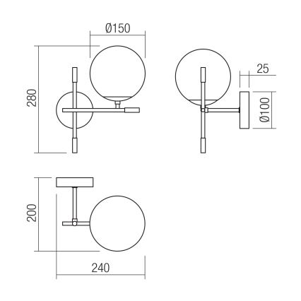 Redo 01-2944 - Seinävalaisin ESSENTIAL 1xE14/28W/230V oikea
