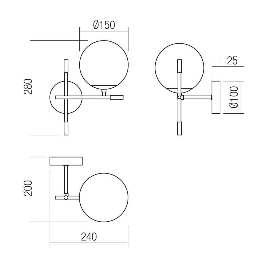 Redo 01-2944 - Seinävalaisin ESSENTIAL 1xE14/28W/230V oikea