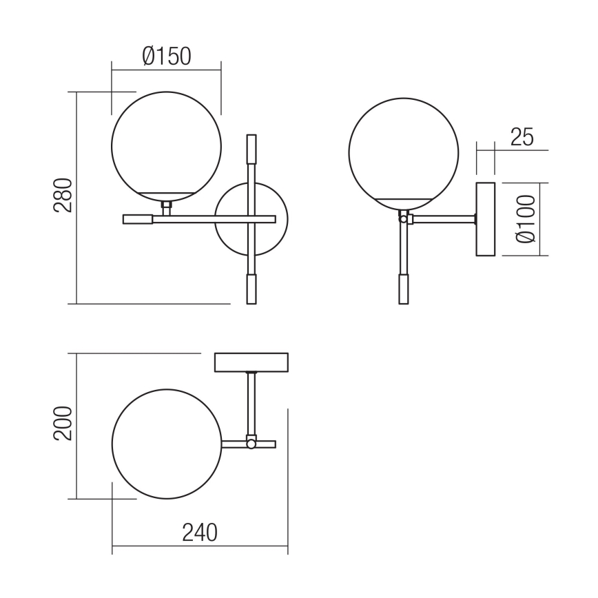 Redo 01-2945 - Seinävalaisin ESSENTIAL 1xE14/28W/230V vasen