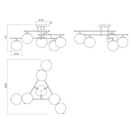 Redo 01-2948 - Kattovalo ESSENTIAL 6xE14/28W/230V