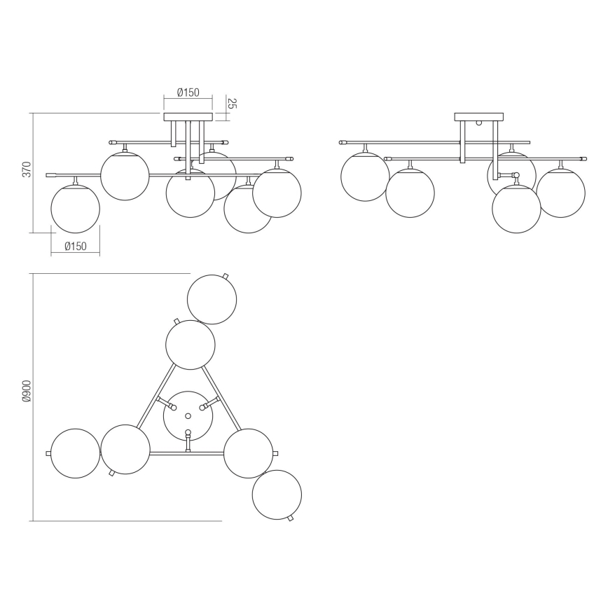 Redo 01-2948 - Kattovalo ESSENTIAL 6xE14/28W/230V