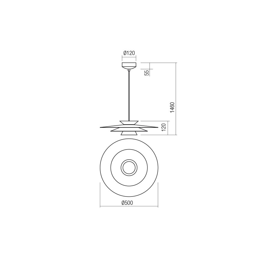 Redo 01-3003 - FARGO LED-riippuvalaisin vaijerilla LED/16,5W/230V CRI 90 Ø 50 cm beige/valkoinen