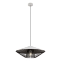 Redo 01-3008 - GRILL-riippuvalaisin vaijerilla 1xE27/42W/230V, halkaisija 49,5 cm, musta/valkoinen