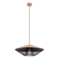 Redo 01-3009 - GRILL-riippuvalaisin vaijerilla 1xE27/42W/230V Ø 49,5 cm musta/ruskea