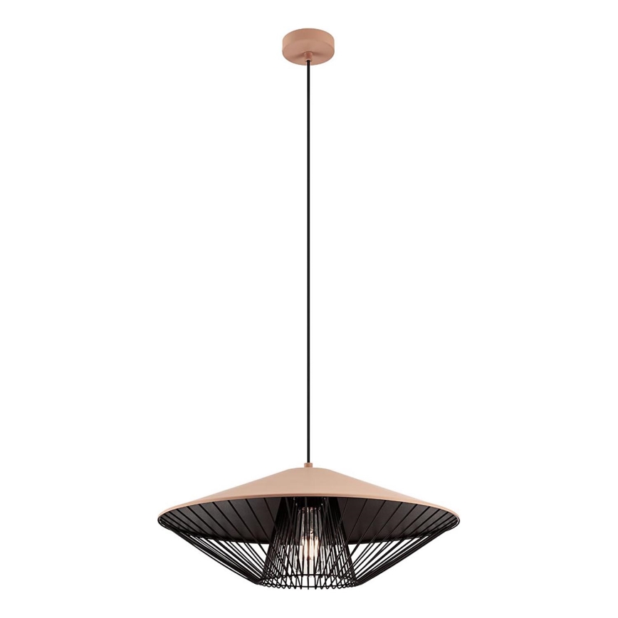 Redo 01-3009 - GRILL-riippuvalaisin vaijerilla 1xE27/42W/230V Ø 49,5 cm musta/ruskea