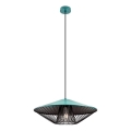 Redo 01-3010 - Ripustettava valaisin GRILL 1xE27/42W/230V, halkaisija 49,5 cm, musta/turkoosi
