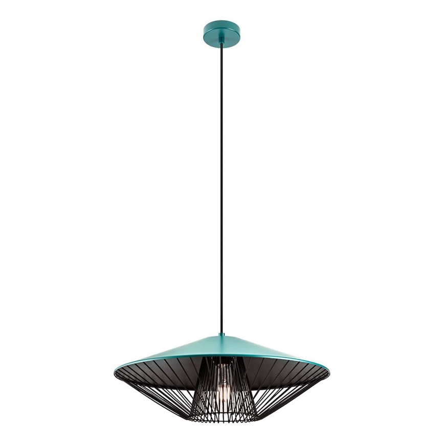 Redo 01-3010 - Ripustettava valaisin GRILL 1xE27/42W/230V, halkaisija 49,5 cm, musta/turkoosi