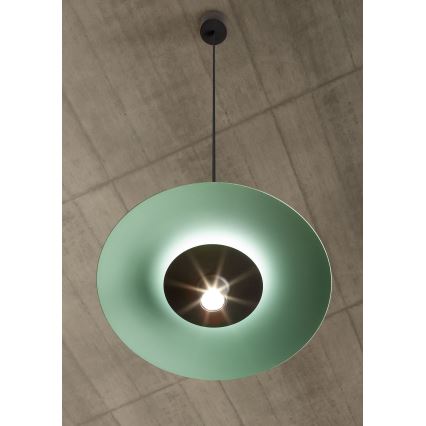 Redo 01-3019 - LED-riippuvalaisin vaijerilla LARS LED/14W/230V + LED/10W, halkaisija 60 cm, CRI 90, vihreä