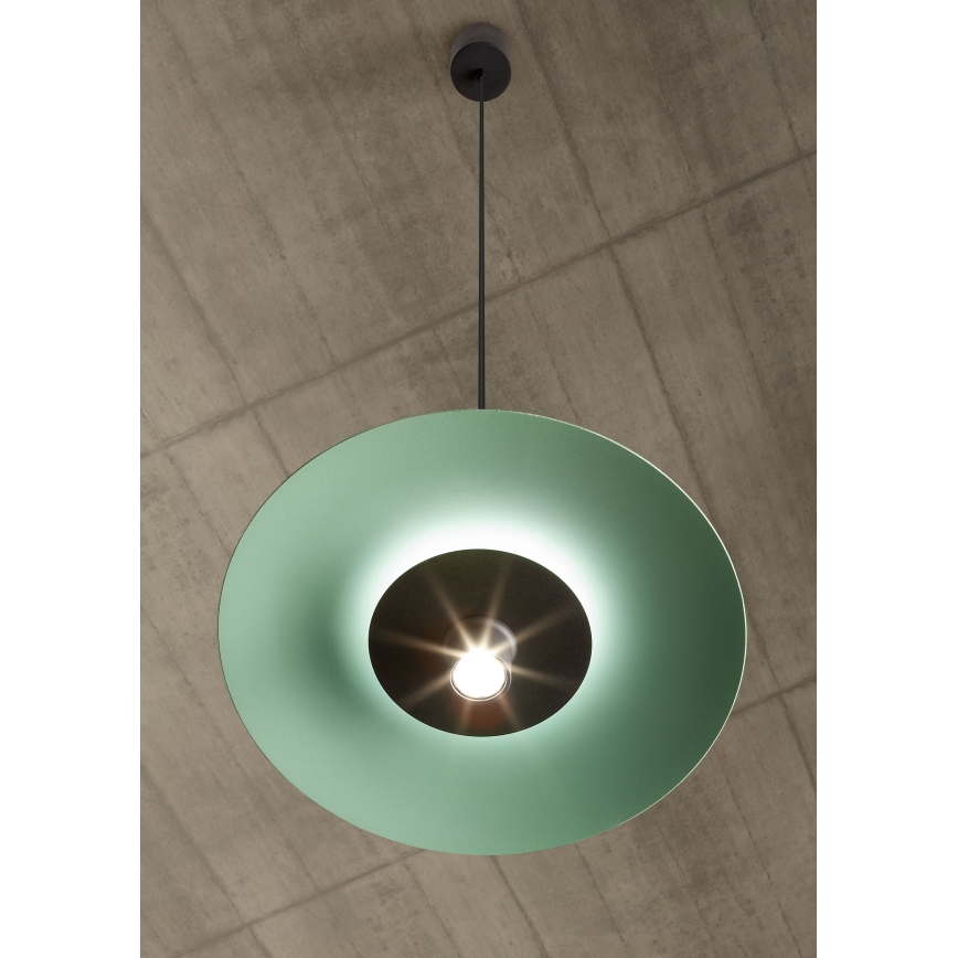Redo 01-3019 - LED-riippuvalaisin vaijerilla LARS LED/14W/230V + LED/10W, halkaisija 60 cm, CRI 90, vihreä
