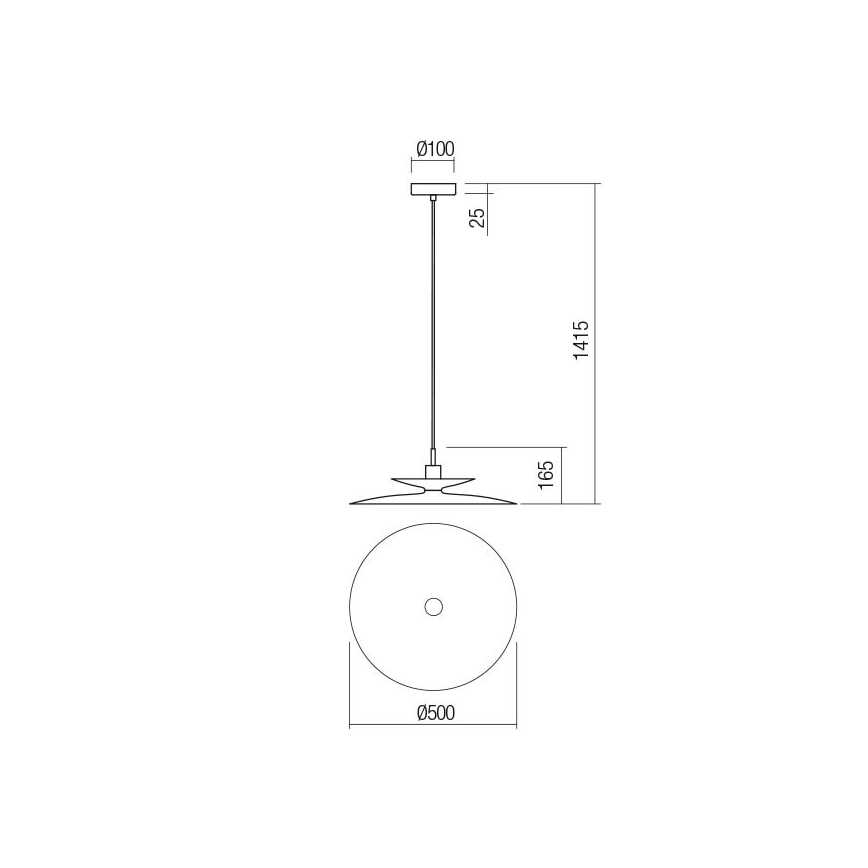 Redo 01-3048 - GUNNAR-riippuvalaisin vaijerilla 1xE27/42W/230V, halkaisija 50 cm, valkoinen