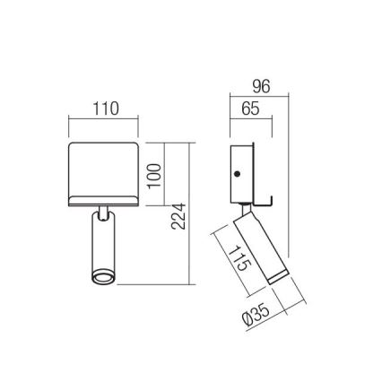 Redo 01-3083 - LED-seinävalaisin PANEL LED/3,5W/230V USB valkoinen