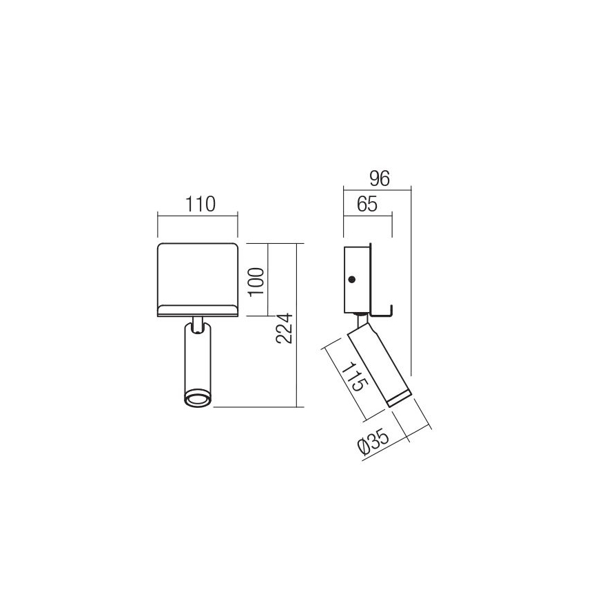Redo 01-3083 - LED-seinävalaisin PANEL LED/3,5W/230V USB valkoinen