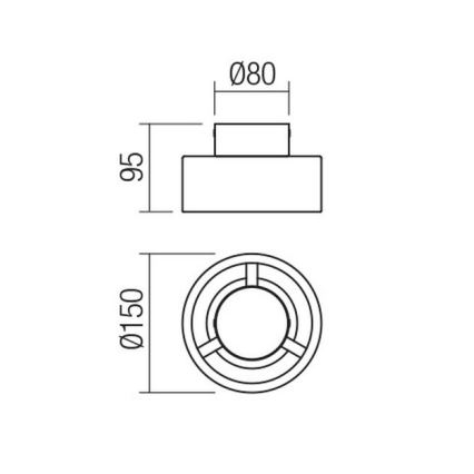 Redo 01-3096 - LED-kattovalaisin PUNKT LED/6W/230V valkoinen