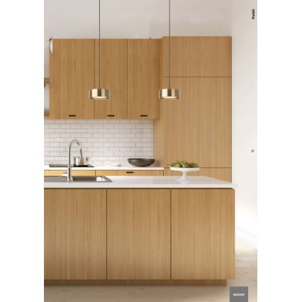 Redo 01-3101 - LED-kattokruunu johdossa PUNKT LED/6W/230V halkaisija 15 cm musta