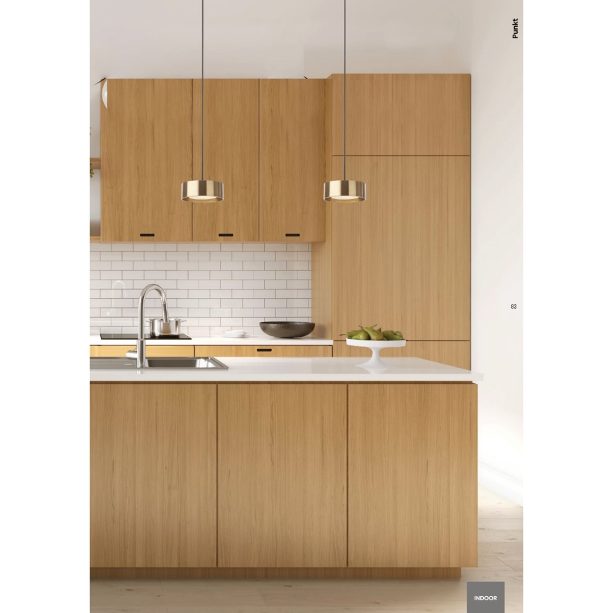 Redo 01-3101 - LED-kattokruunu johdossa PUNKT LED/6W/230V halkaisija 15 cm musta