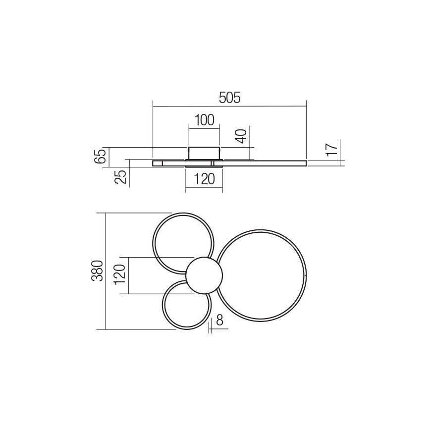 Redo 01-3105 - LED-kattovalaisin ATOM LED/20W/230V