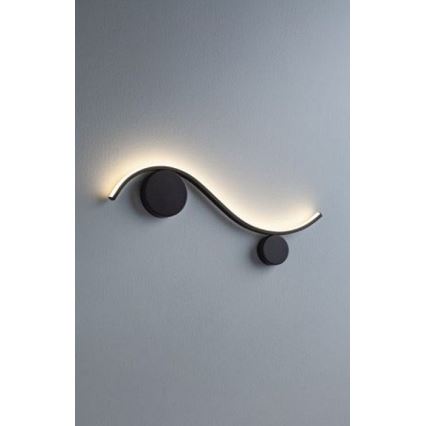 Redo 01-3110 - LED-seinävalaisin WAVE LED/9W/230V musta