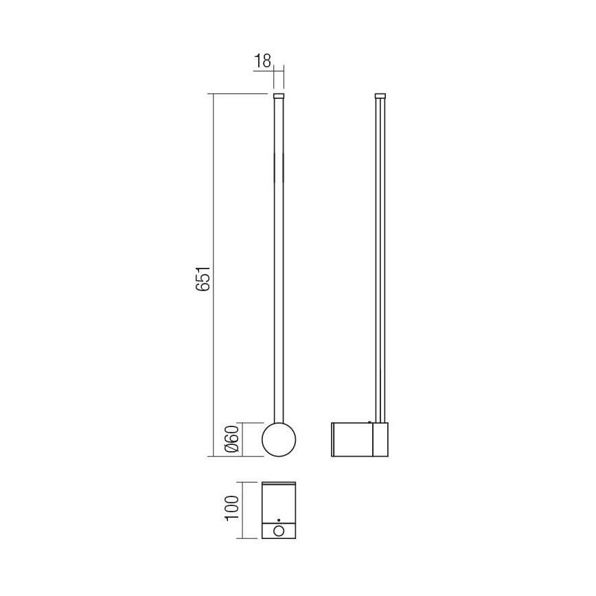 Redo 01-3120 - LED-seinävalaisin TABOO LED/9W/230V valkoinen