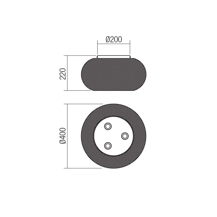 Redo 01-3139 - Kattovalo CROKET 3xE27/42W/230V halkaisija 40 cm kulta