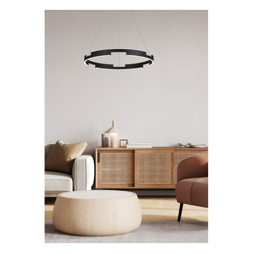 Redo 01-3173 - Himmennettävä LED-kattokruunu johdossa CASTLE LED/36W/230V musta