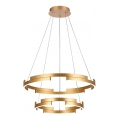 Redo 01-3178 - Himmennettävä LED-kattokruunu johdossa CASTLE LED/60W/230V kulta