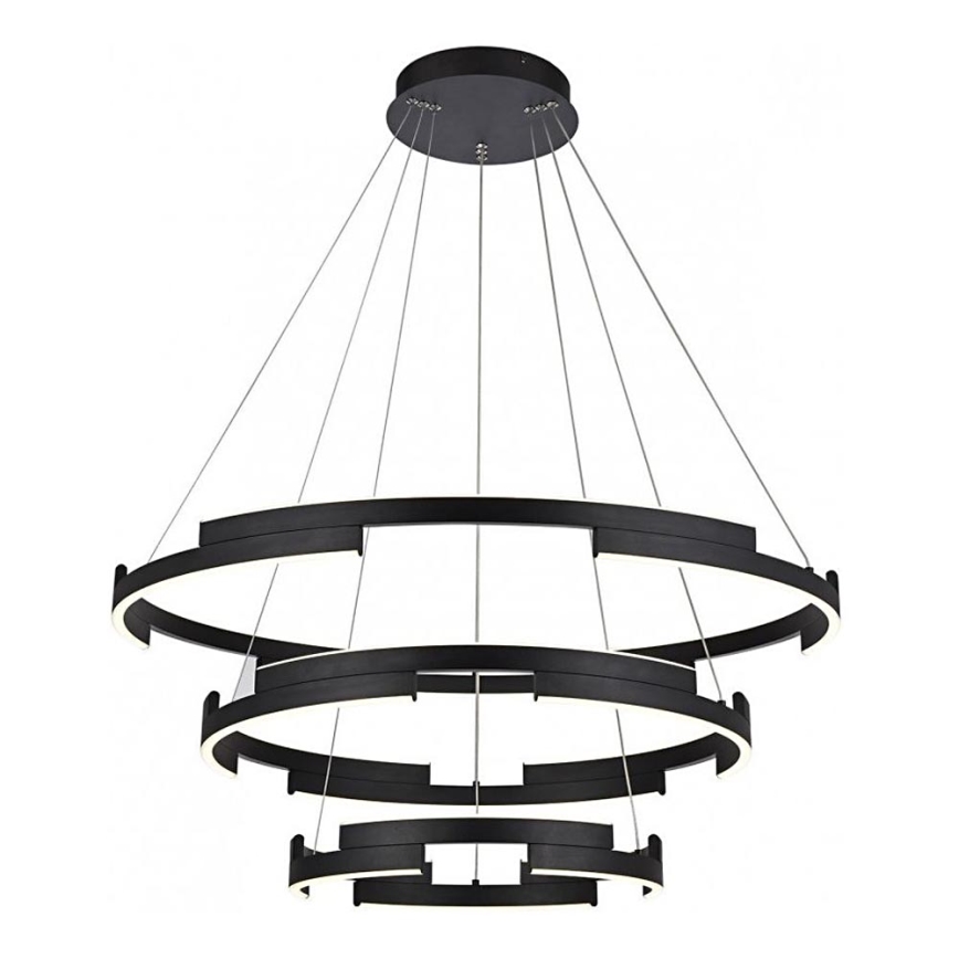 Redo 01-3182 - Himmennettävä LED-kattokruunu johdossa CASTLE LED/80W/230V musta