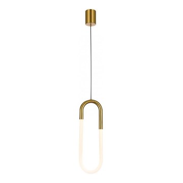 Redo 01-3183 - Himmennettävä LED-kattokruunu johdossa LATIUM LED/9W/230V messinki