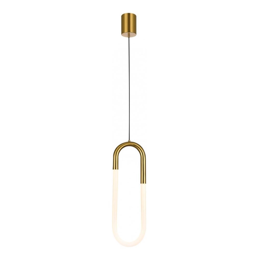 Redo 01-3183 - Himmennettävä LED-kattokruunu johdossa LATIUM LED/9W/230V messinki