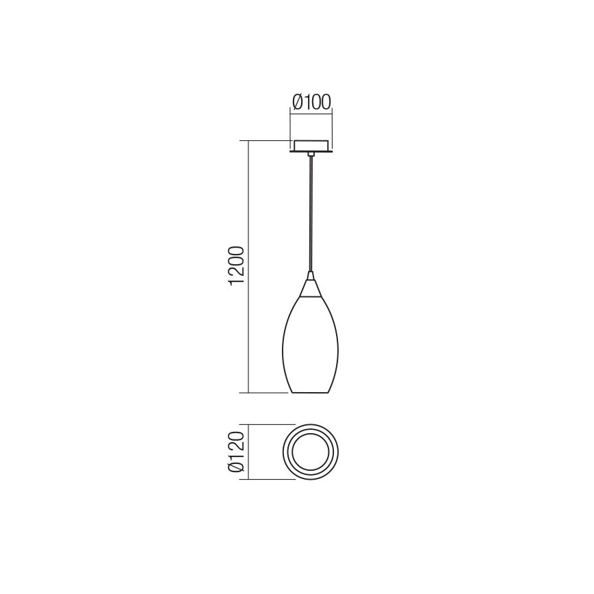 Redo 01-3189 - Kattokruunu johdossa TANNER 1xE14/28W/230V halkaisija 12 cm