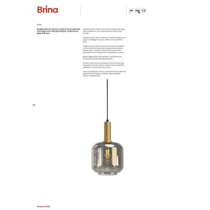 Redo 01-3198 - Kattokruunu johdossa BRINA 3xE27/23W/230V