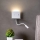 Redo 01-3210 - LED-seinävalaisin kanssa flexible pieni lamppu MOKA LED/6W + LED/3W/230V USB CRI90 valkoinen