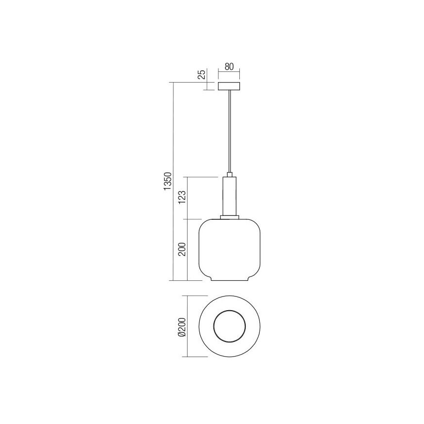 Redo 01-3213 - Kattokruunu johdossa BRINA 1xE27/23W/230V