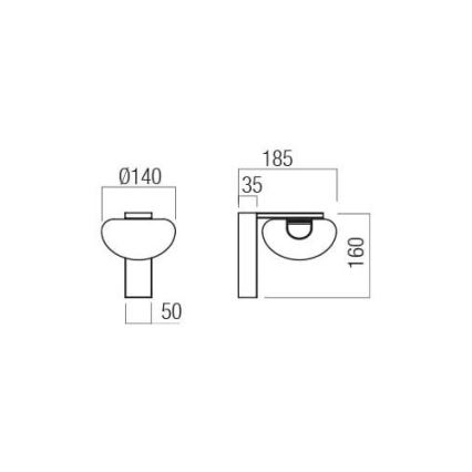 Redo 01-3241 - LED-seinävalaisin SINCLAIR LED/6,5W/230V CRI 93 IP21 kulta