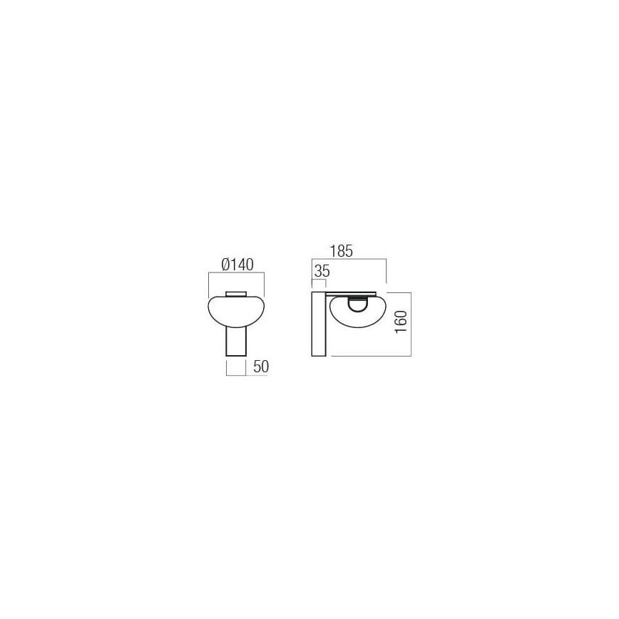 Redo 01-3241 - LED-seinävalaisin SINCLAIR LED/6,5W/230V CRI 93 IP21 kulta
