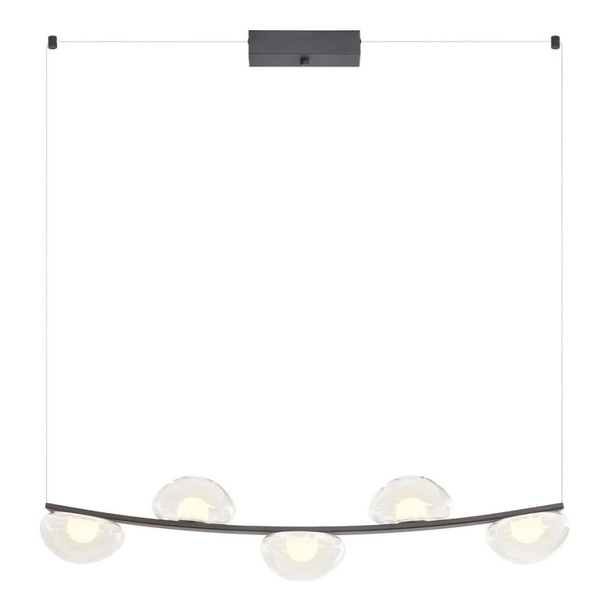 Redo 01-3244 - Himmennettävä LED-kattokruunu johdossa SINCLAIR LED/35W/230V CRI 93 IP21 musta