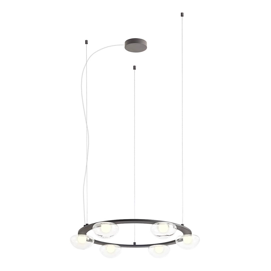 Redo 01-3248- Himmennettävä LED-kattokruunu johdossa SINCLAIR LED/37,2W/230V CRI 93 IP21 musta