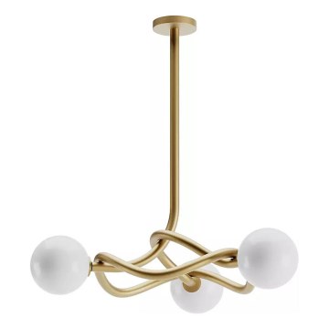 Redo 01-3256 - varrellinen kattokruunu CONFUSIO 3xE14/28W/230V Ø 76 cm, kultainen