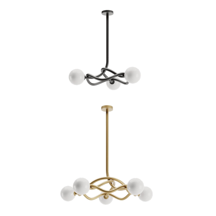 Redo 01-3257 - Riippuvalaisin varrella CONFUSIO 3xE14/28W/230V, halkaisija 76 cm, musta