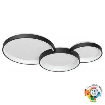 Redo 01-3375 - Himmennettävä LED-kattovalaisin COMBI LED/72W/230V 3000/4000/6000K CRI98 musta
