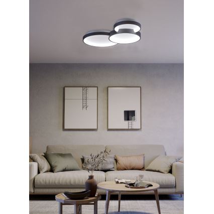 Redo 01-3375 - Himmennettävä LED-kattovalaisin COMBI LED/72W/230V 3000/4000/6000K CRI98 musta