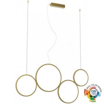 Redo 01-3383 - Himmennettävä LED-kattokruunu johdossa ATHENA LED/40W/230V 3000/4000/6000K CRI98 kulta