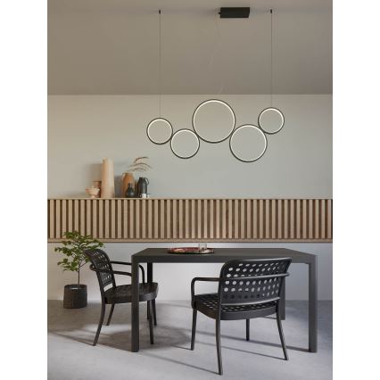 Redo 01-3384 - Himmennettävä LED-kattokruunu johdossa ATHENA LED/40W/230V 3000/4000/6000K CRI98 musta